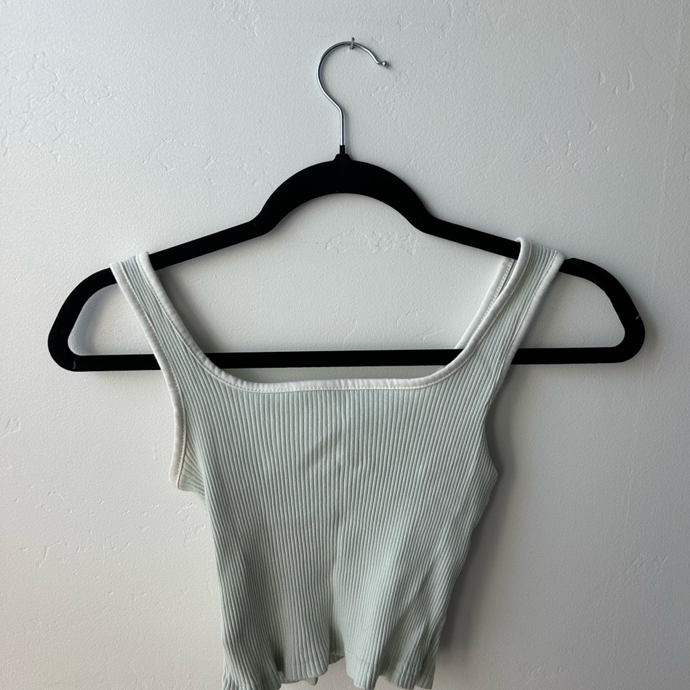 White Ribbed Tank Top - Picture 2 of 2